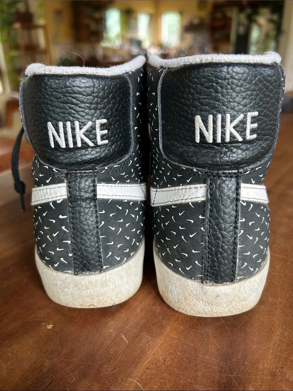 Nike Black and White High-Top Skate Sneakers